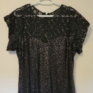 1920s Gatsby Insipred Cocktail Dress Black